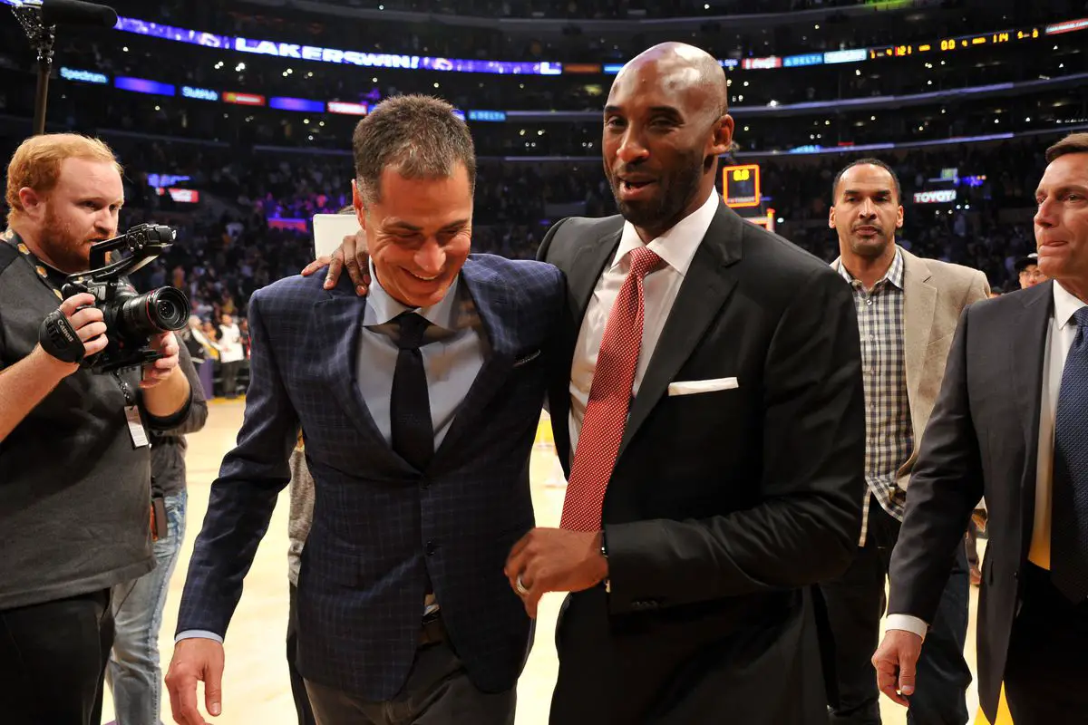 Rob Pelinka with Kobe Bryant 